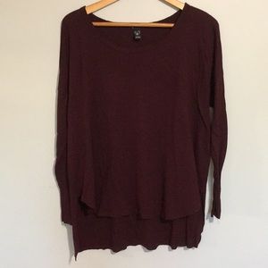Maroon high low sweater